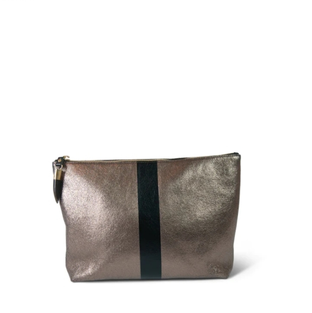 Kempton & Co Small Leather Pouch - Bronze and Black